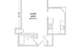 Studio, 1 bath, 375 sqft, $2,045, Unit 101