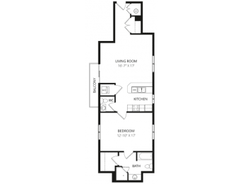 1 bed, 1.5 baths, 850 sqft, $1,245