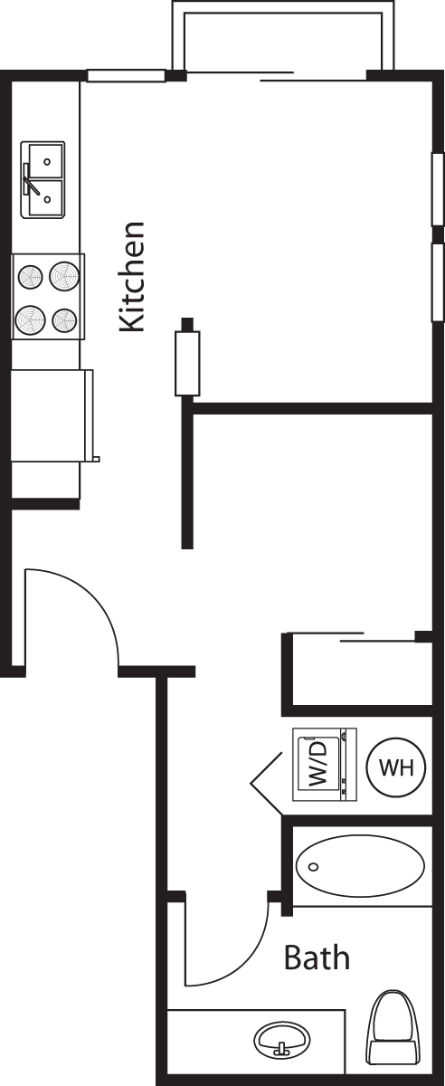 Studio, 1 bath, 430 sqft, $2,067, Unit 501