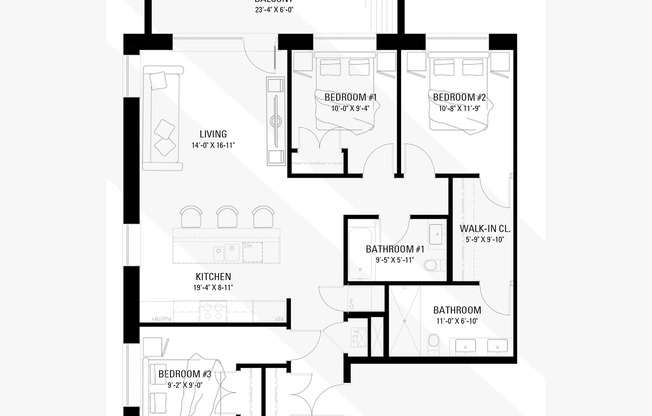 3 beds, 2 baths, 1,288 sqft, $4,250