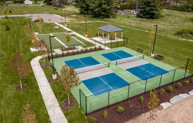 Pickleball at the Quarry Apartments in DeWitt Michigan