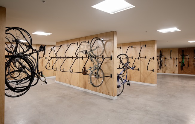 Onsite bike storage with ample space