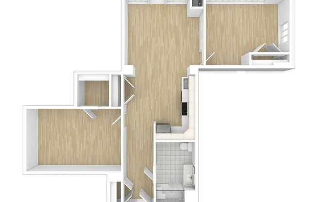 2 beds, 1 bath, 1,063 sqft, $1,857