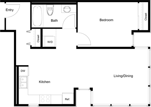 1 bed, 1 bath, 694 sqft, $2,422, Unit 615
