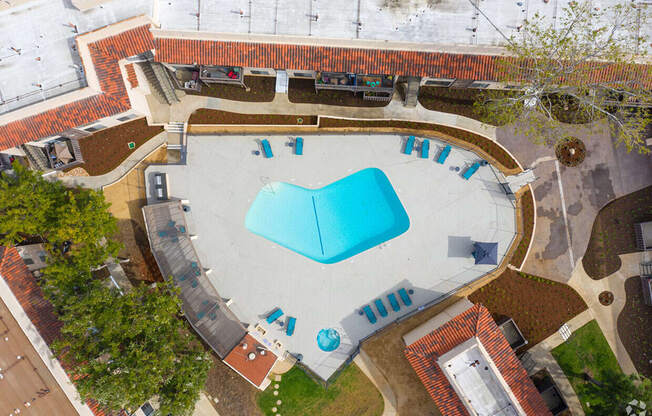 Aerial View Of The Pool at Charter Oaks Apartments, Thousand Oaks, 91360