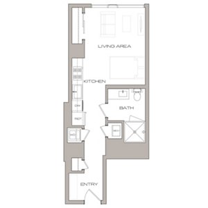 Studio, 1 bath, 451 sqft, $3,085