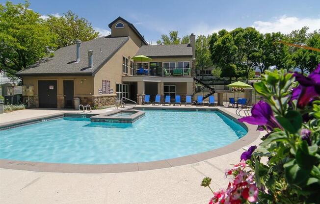 Outdoor Swimming Pool at Promontory Point Apartments, Sandy