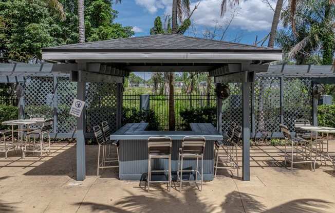 The Park at Positano Apartments in Fort Meyers, Florida Covered Bar Area