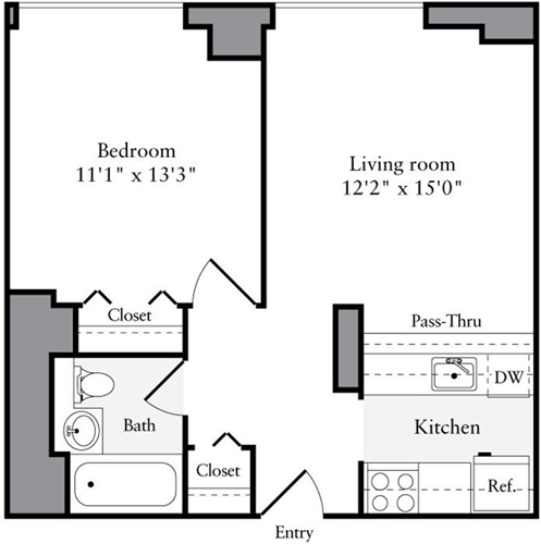 1 bed, 1 bath, 578 sqft, $4,209