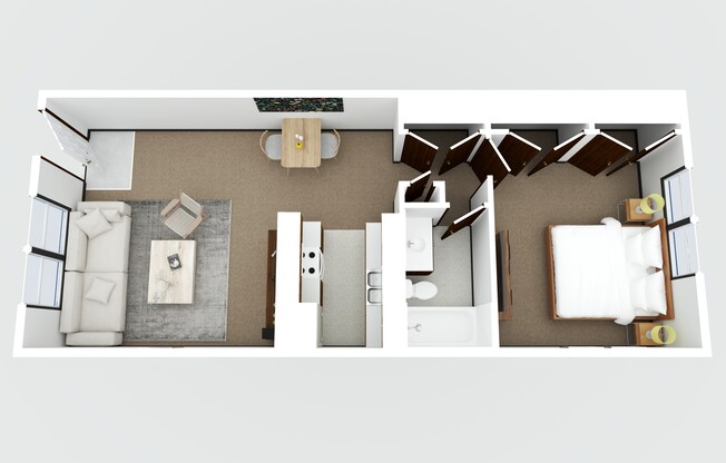 1 bed, 1 bath, 640 sqft, $850