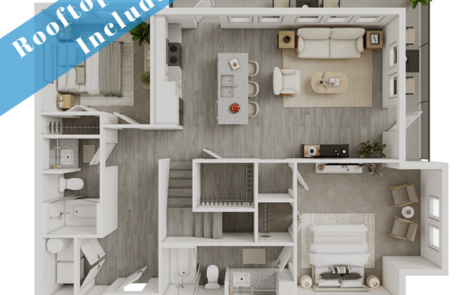 2 beds, 2 baths, 1,163 sqft, $2,864