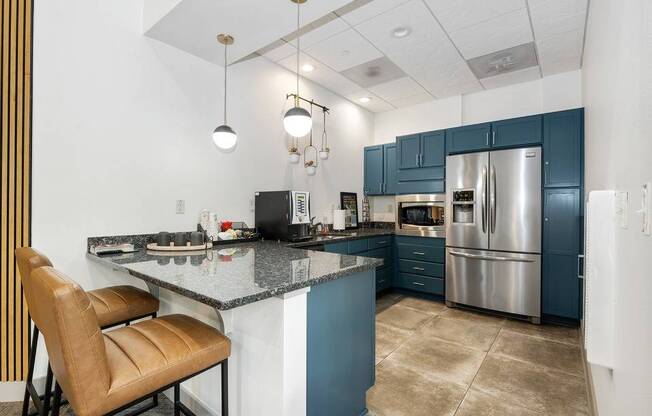 Kitchen with cabinets and appliances at 1910 on Water, Wisconsin, 53202