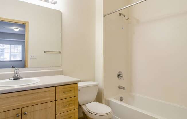 Model Bathroom at Abbey Rowe Apartments in Olympia, Washington, WA