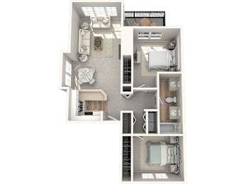 2 beds, 1 bath, 1,030 sqft, $1,959