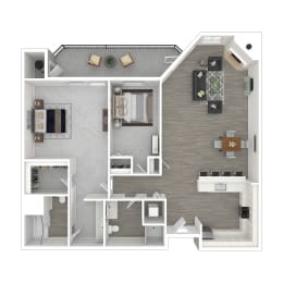 2 beds, 2 baths, 1,017 sqft, $1,875