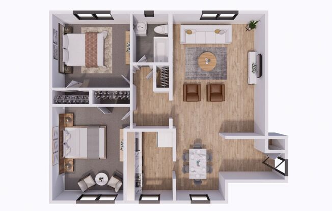2 beds, 1 bath, 900 sqft, $1,725, Unit 4107T301