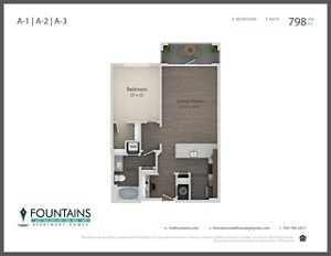 1 bed, 1 bath, 798 sqft, $1,565