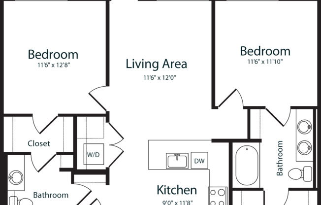 2 beds, 2 baths, 1,019 sqft, $2,305, Unit 629