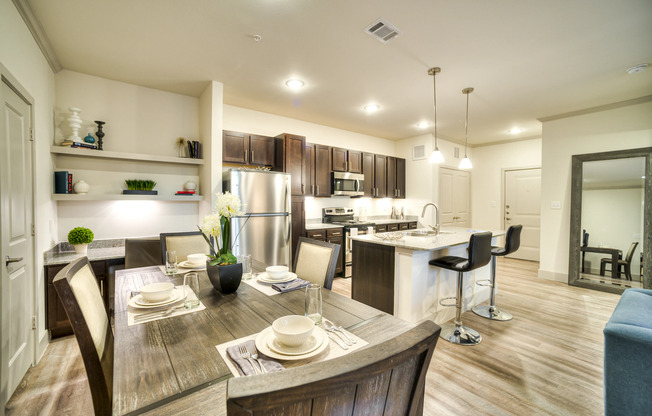 2 bedroom homes with large kitchen/dining area