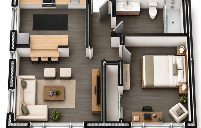 1 bed, 1 bath, 550 sqft, $2,595, Unit 7