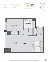 1 bed, 1 bath, 732 sqft, $1,800