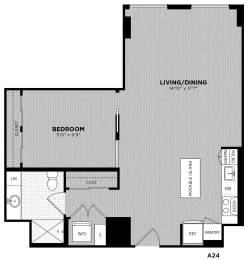 1 bed, 1 bath, 781 sqft, $2,659