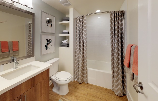 Unwind in our large bathrooms, fitted with ample storage and soaking tubs