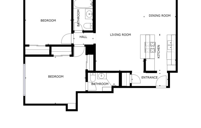 2 beds, 2 baths, 870 sqft, $2,400, Unit 080#303