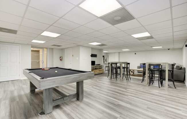 Billiards room at Avondale Overlook, Hyattsville