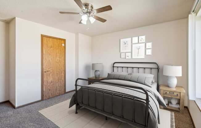 Bedroom with Plush Carpeting