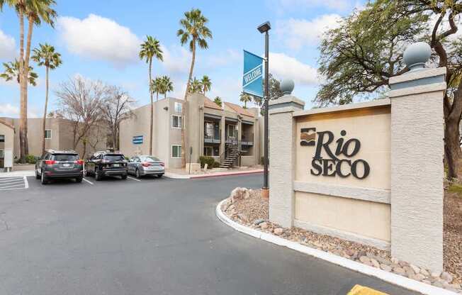 Entrance Sign to Rio Seco Apartments