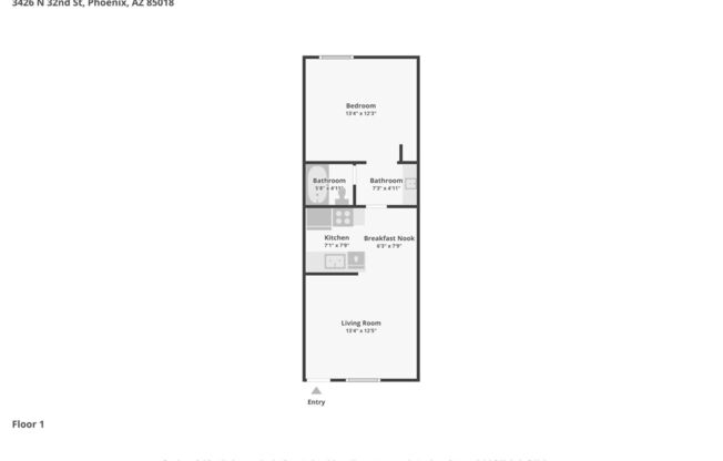 1 bed, 1 bath, 513 sqft, $961