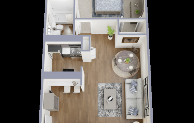 1 bed, 1 bath, 578 sqft, $1,075