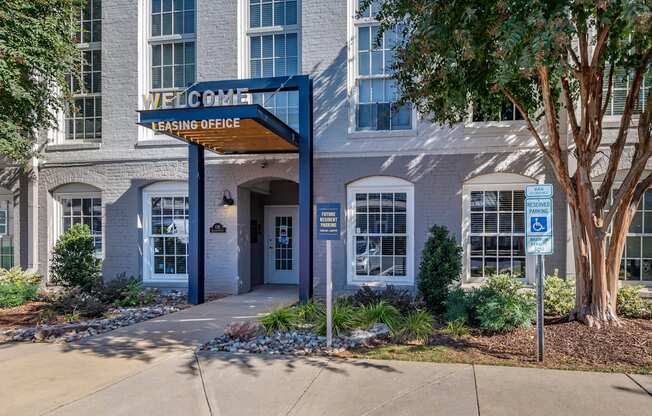 the building in which the welcome office is located at Highland Mill Lofts, Charlotte, North Carolina