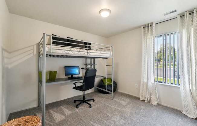 Remote work space in 2 bedroom apartment  in Clinton Township