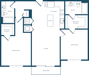 2 beds, 2 baths, 1,155 sqft, $3,316