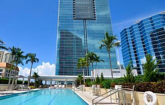 Experience luxury living in this bright and spacious 1-bedroom, 1-bathroom residence, featuring a large balcony and in-unit washer/dryer. Enjoy resort-style amenities, fitness center, pool, and more. Residents also benefit from hotel-like services and inc