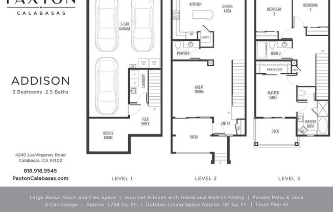 3 beds, 2.5 baths, 1,768 sqft, $6,695, Unit 56