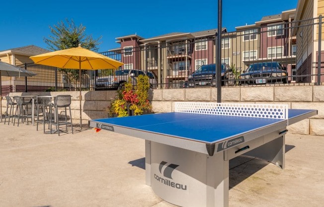 our apartments have a ping pong table