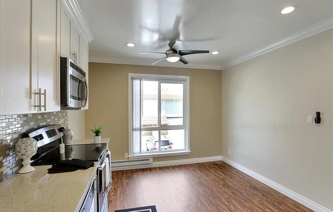 Open Air Kitchen Space at Casa Alberta Apartments, California, 94087