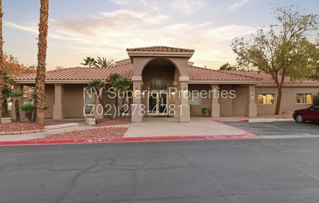 SW!!! 2 Bedroom Condo 1st Floor!! 2 Garage!! Gated!! Community Pool!! Fitness Room!! 2 Primary Bedrooms & Baths!!  No Carpets!!