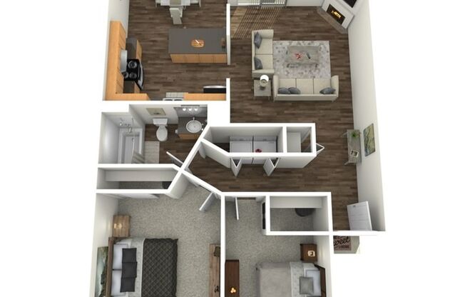 2 beds, 1 bath, 980 sqft, $1,445