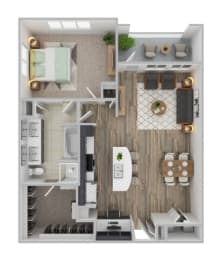 1 bed, 1 bath, 810 sqft, $1,720