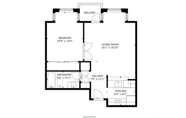 1 bed, 1 bath, 700 sqft, $2,395, Unit 204