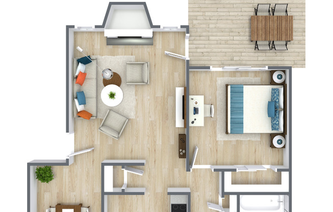 1 bed, 1 bath, 725 sqft, $1,140