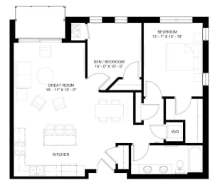 1 bed, 1 bath, 1,009 sqft, $2,056