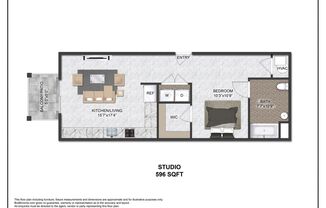 Studio, 1 bath, 596 sqft, $1,355, Unit 3208