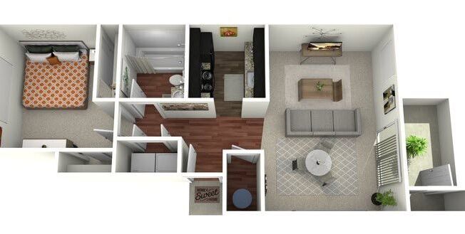 1 bed, 1 bath, 708 sqft, $1,241
