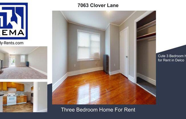 Cute 3 Bedroom Home for Rent in Delco