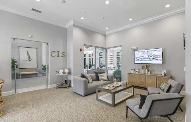 office with seating area